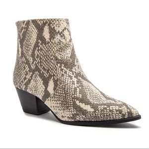 Mystique - Stone Taupe Snake Ankle Boot